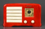 Swirled Bright Red Emerson ’Little Miracle’ AX-235 Radio